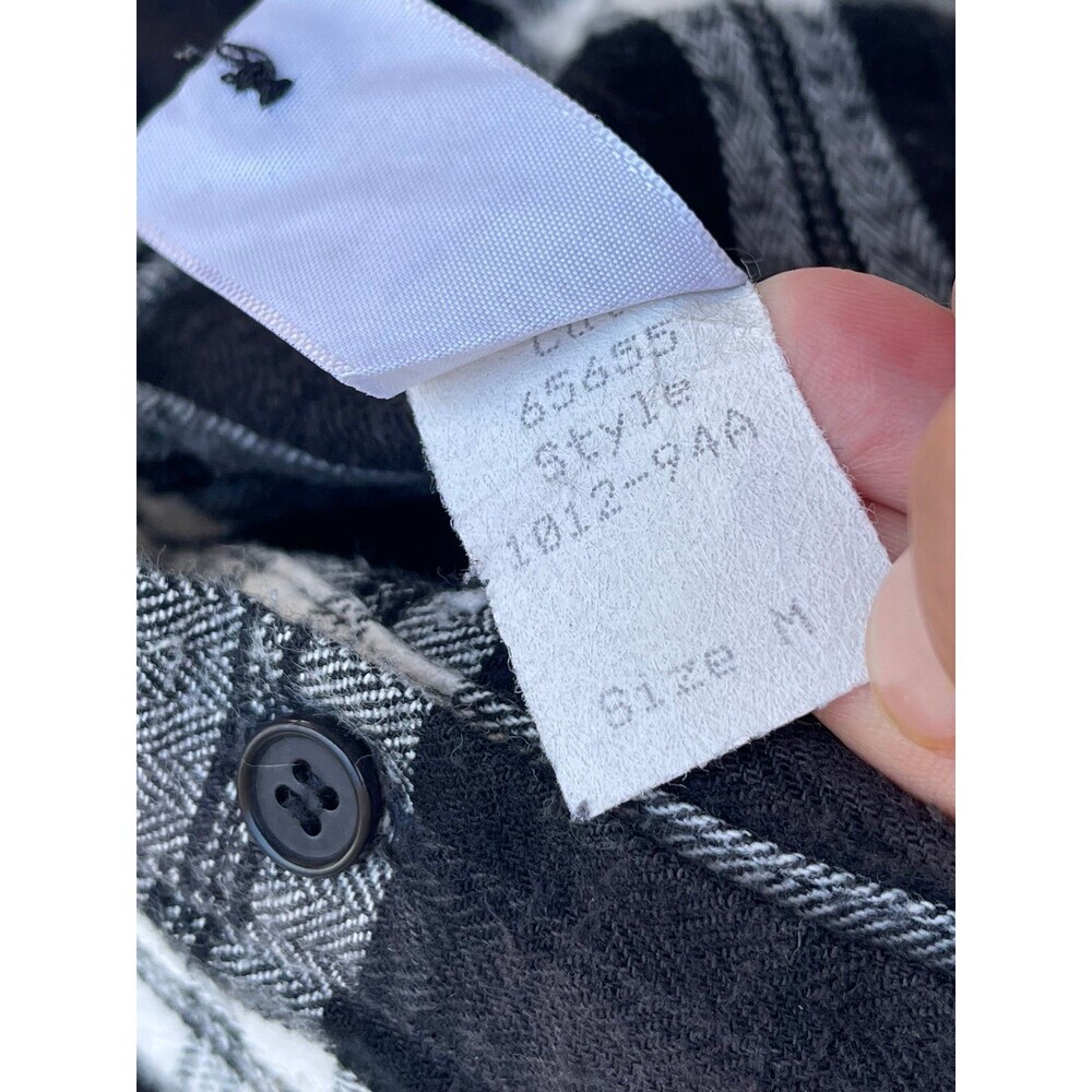 CP Shades M Plaid Flannel 100% Cotton Linen-Feel Made in USA Grunge Coastal Core - Picture 5 of 5